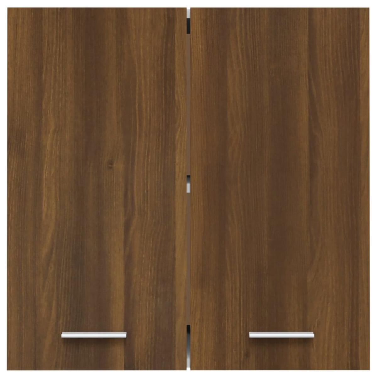 Armario colgante madera contrachapada roble marrón 60x31x60 cm