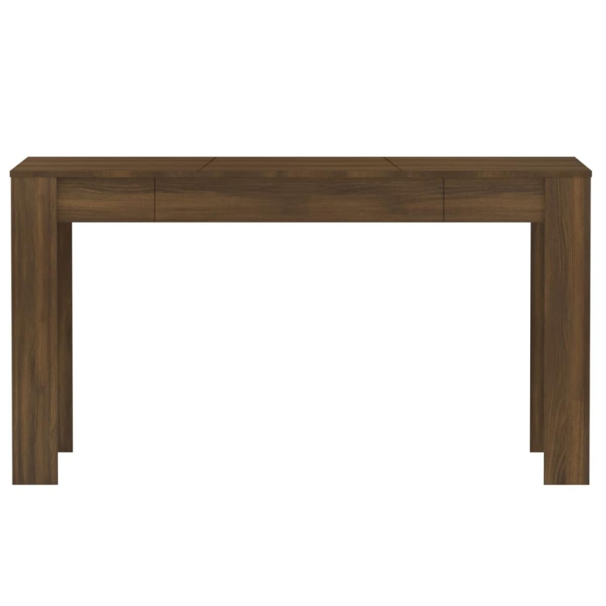 Mesa de comedor madera contrachapada roble marrón 60x60x75 cm