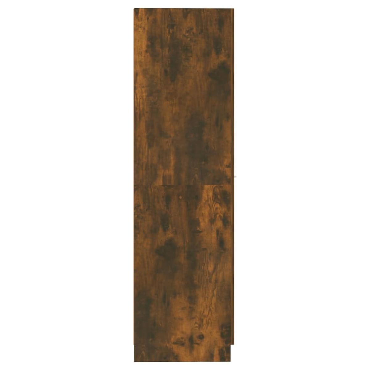 Armario boticario contrachapado roble ahumado 30x42,5x150 cm