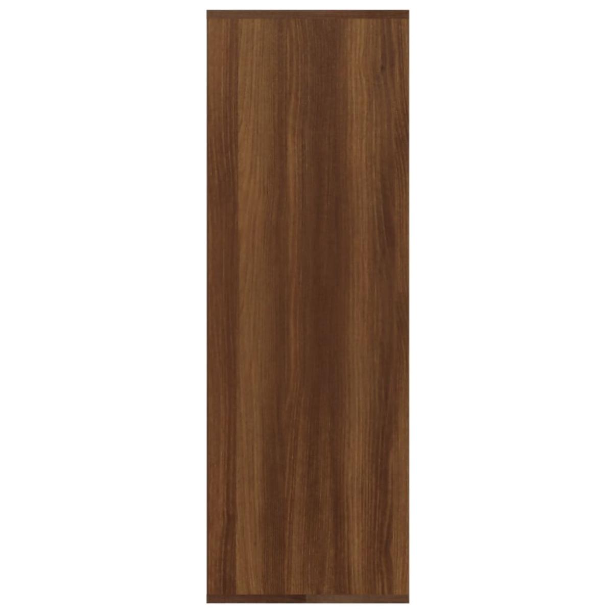 Mueble zapatero madera contrachapada marrón roble 54x34x100,5cm
