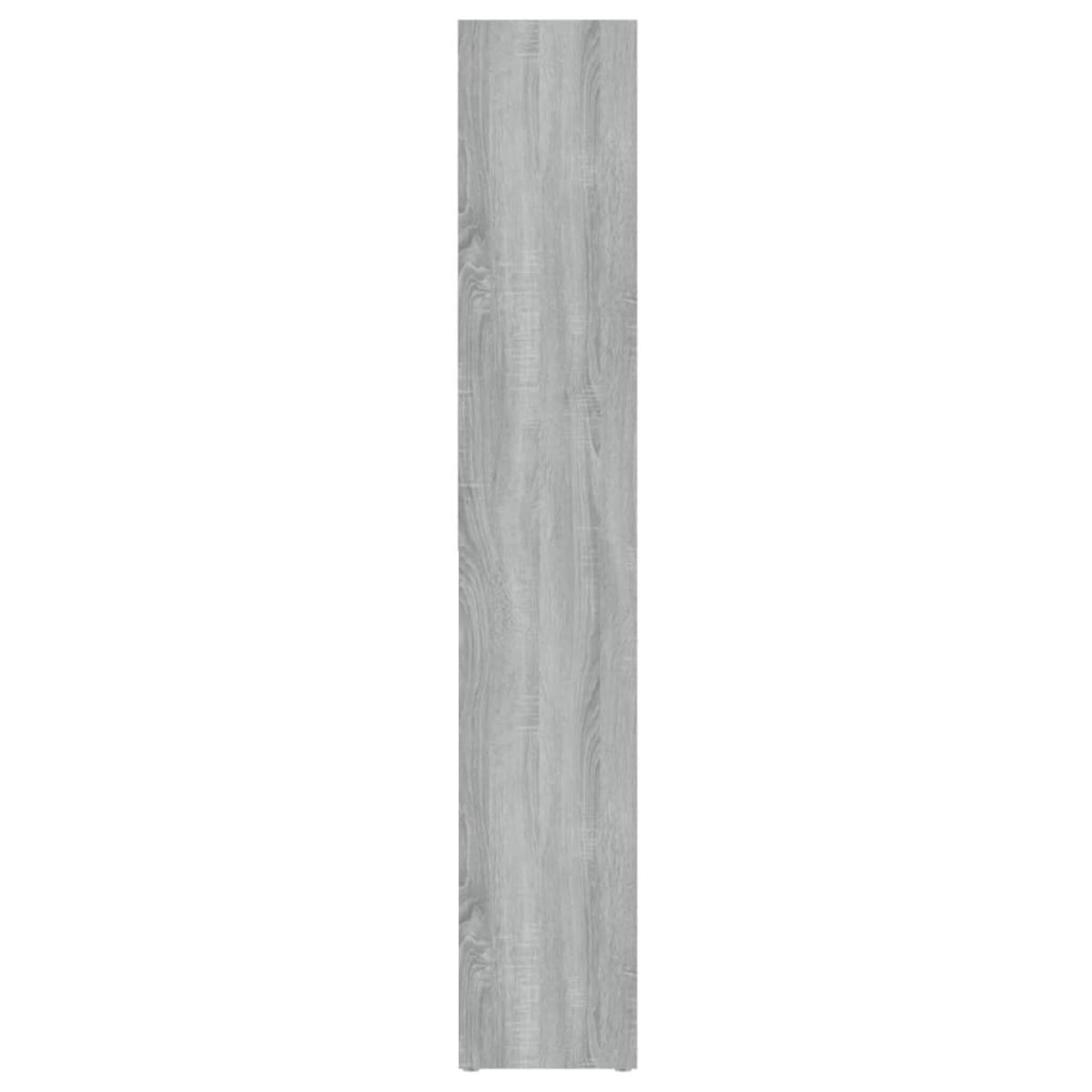 Estantería para CD 2 uds madera gris Sonoma 21x16x93,5 cm