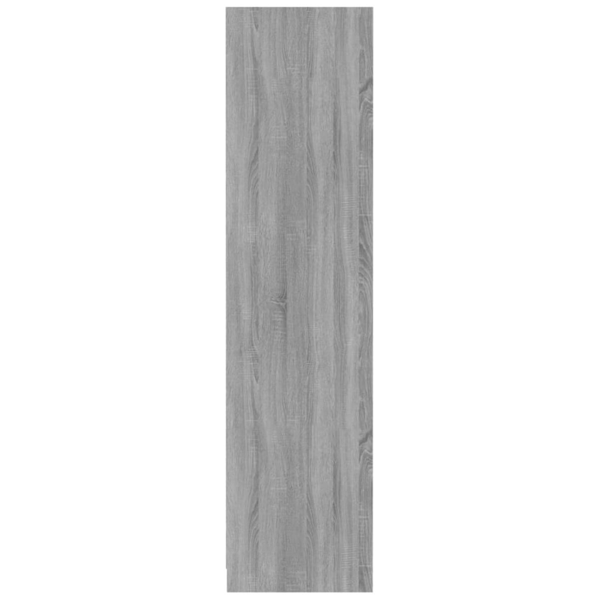 Armario de madera contrachapada gris Sonoma 100x50x200 cm