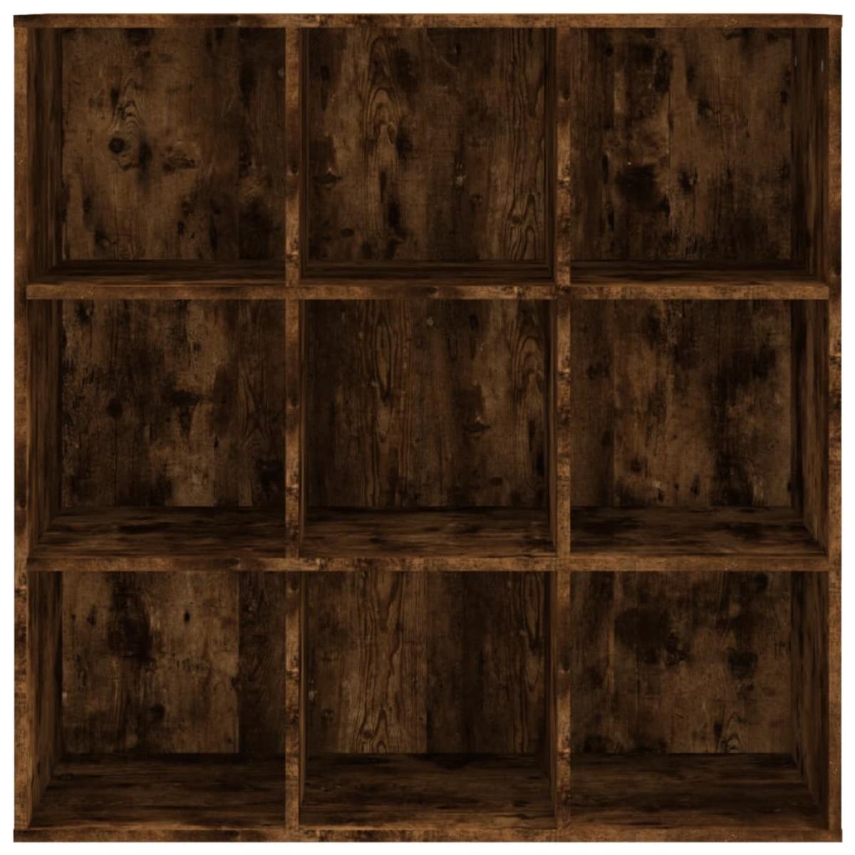 Estantería color roble ahumado 98x30x98 cm