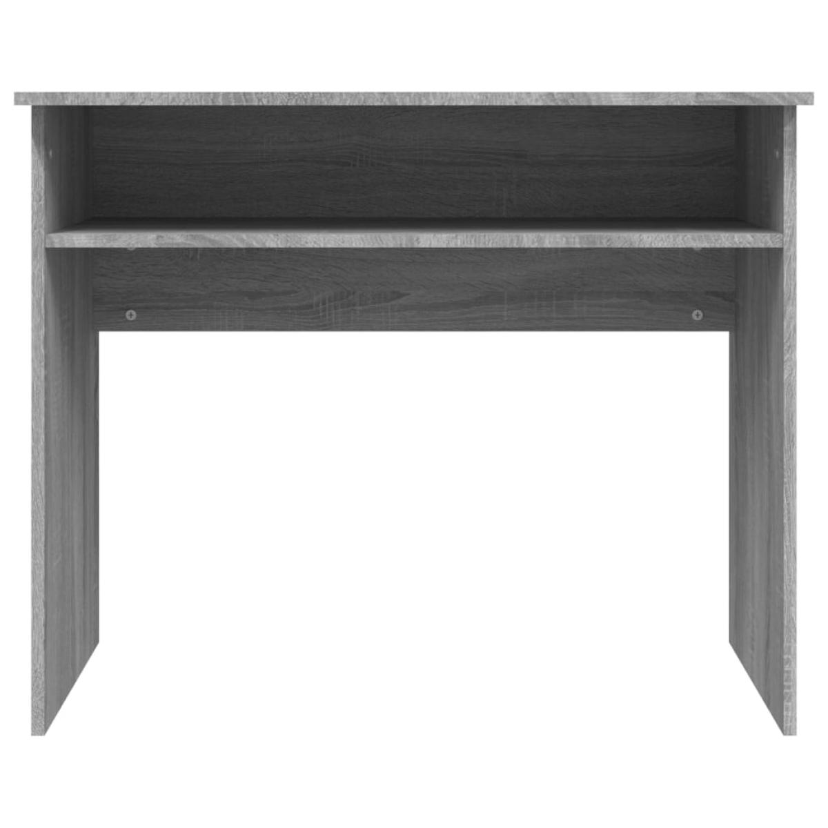 Escritorio de madera contrachapada gris Sonoma 90x50x74 cm	