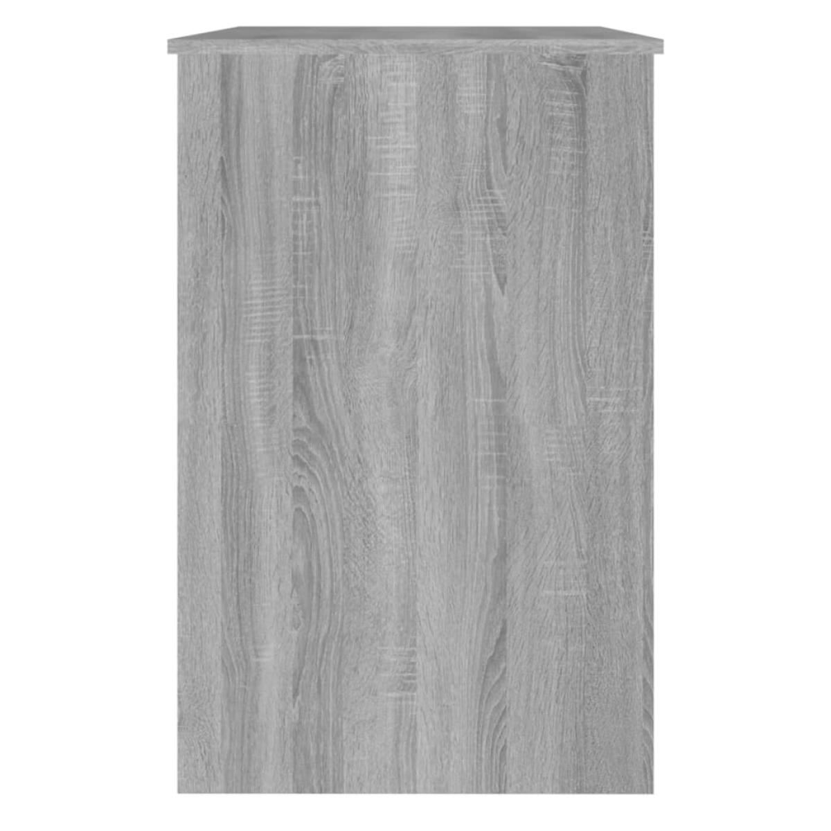 Escritorio de madera contrachapada gris Sonoma 100x50x76 cm