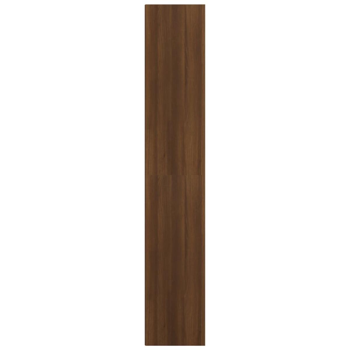 Estantería de madera contrachapada roble marrón 36x30x171 cm