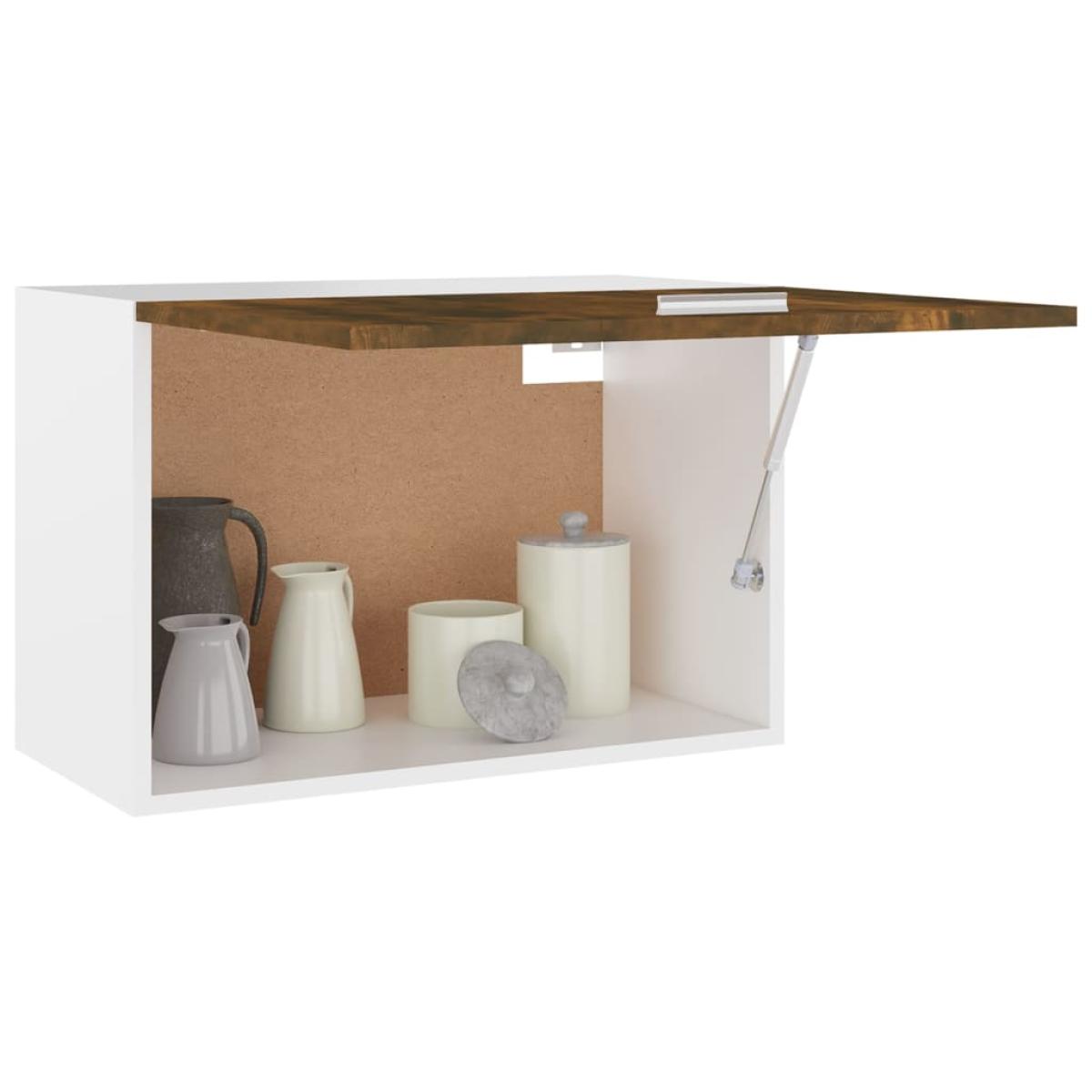 Armario colgante madera contrachapada roble ahumado 60x31x40 cm