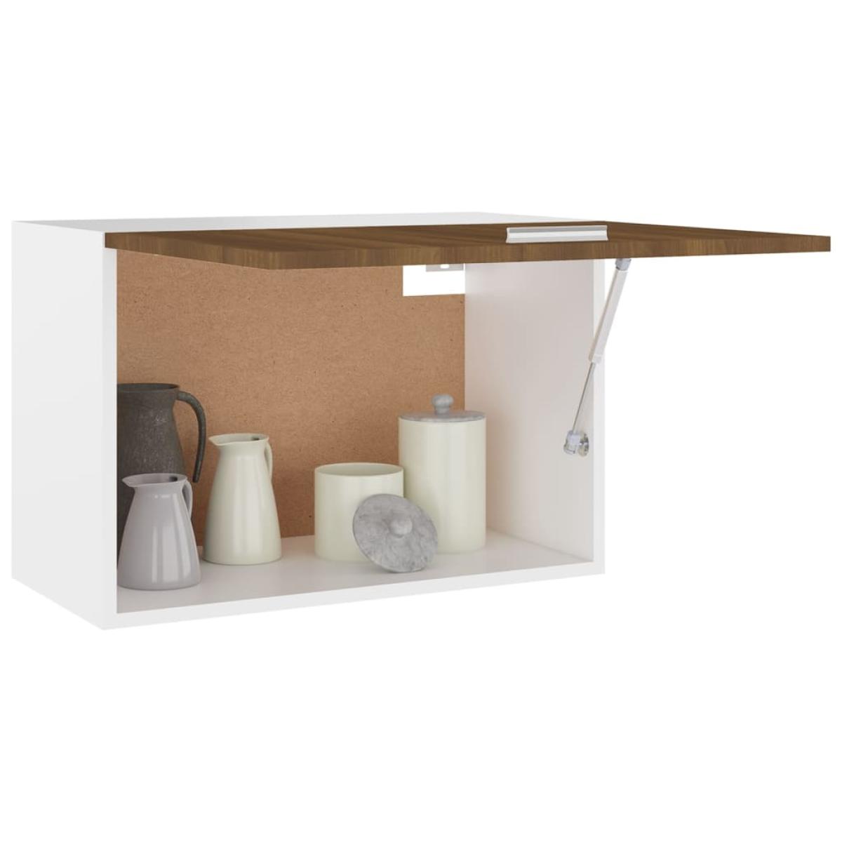 Armario colgante madera contrachapada roble marrón 60x31x40 cm