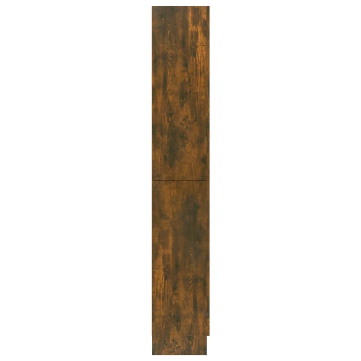 Vitrina madera contrachapada roble ahumado 82,5x30,5x185,5 cm