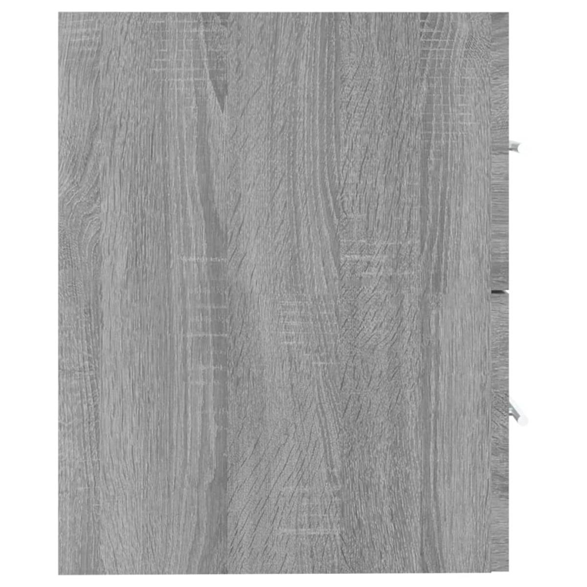 Mueble de lavabo madera contrachapada gris Sonoma 60x38,5x48 cm