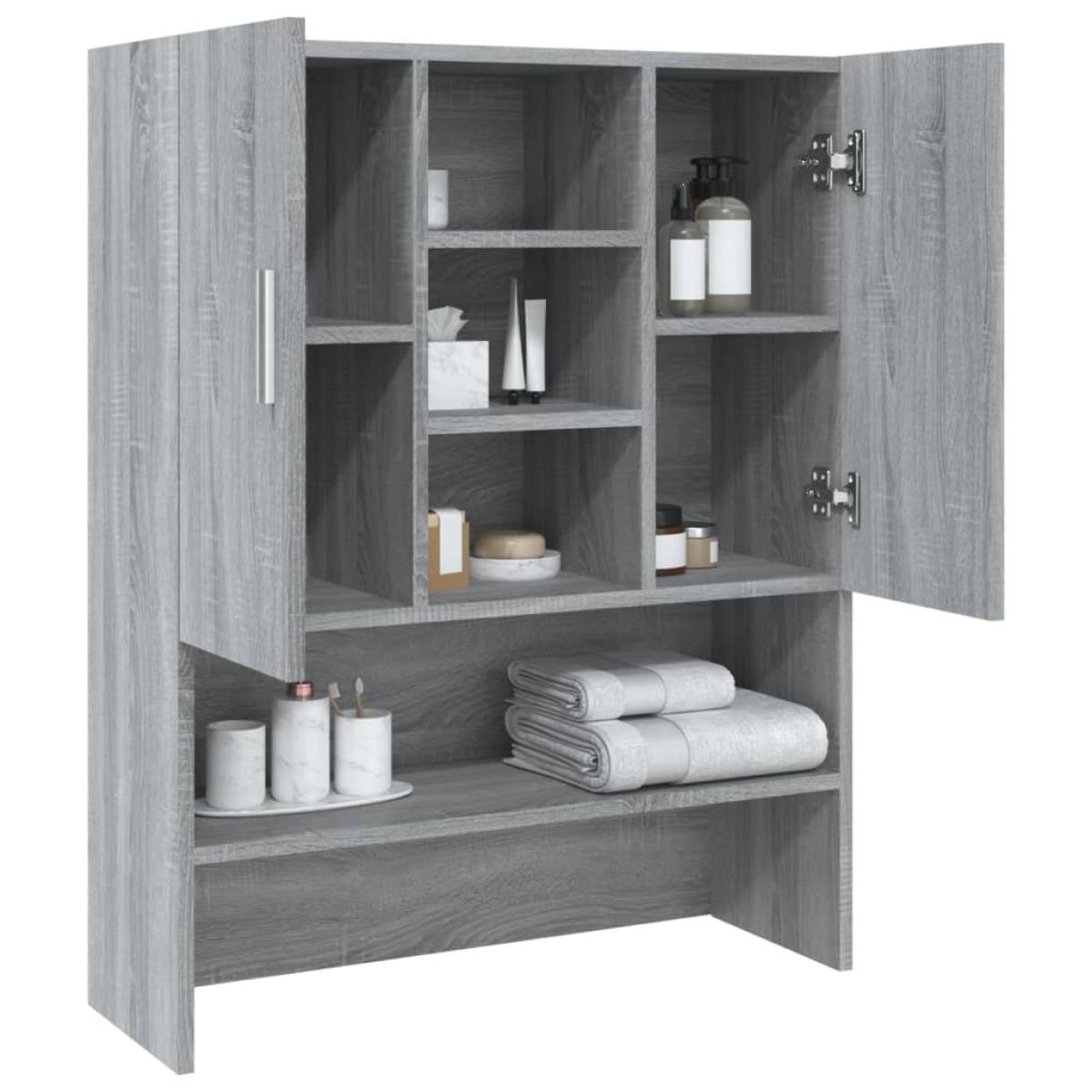 Armario de lavadora gris sonoma 70,5x25,5x90 cm