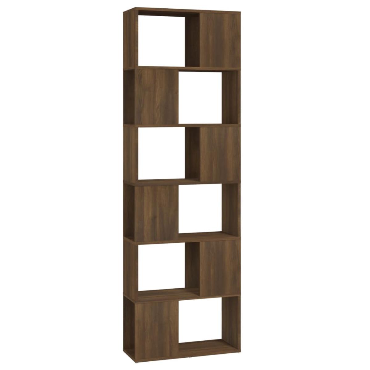 Estantería/divisor de espacios roble marrón 60x24x186 cm
