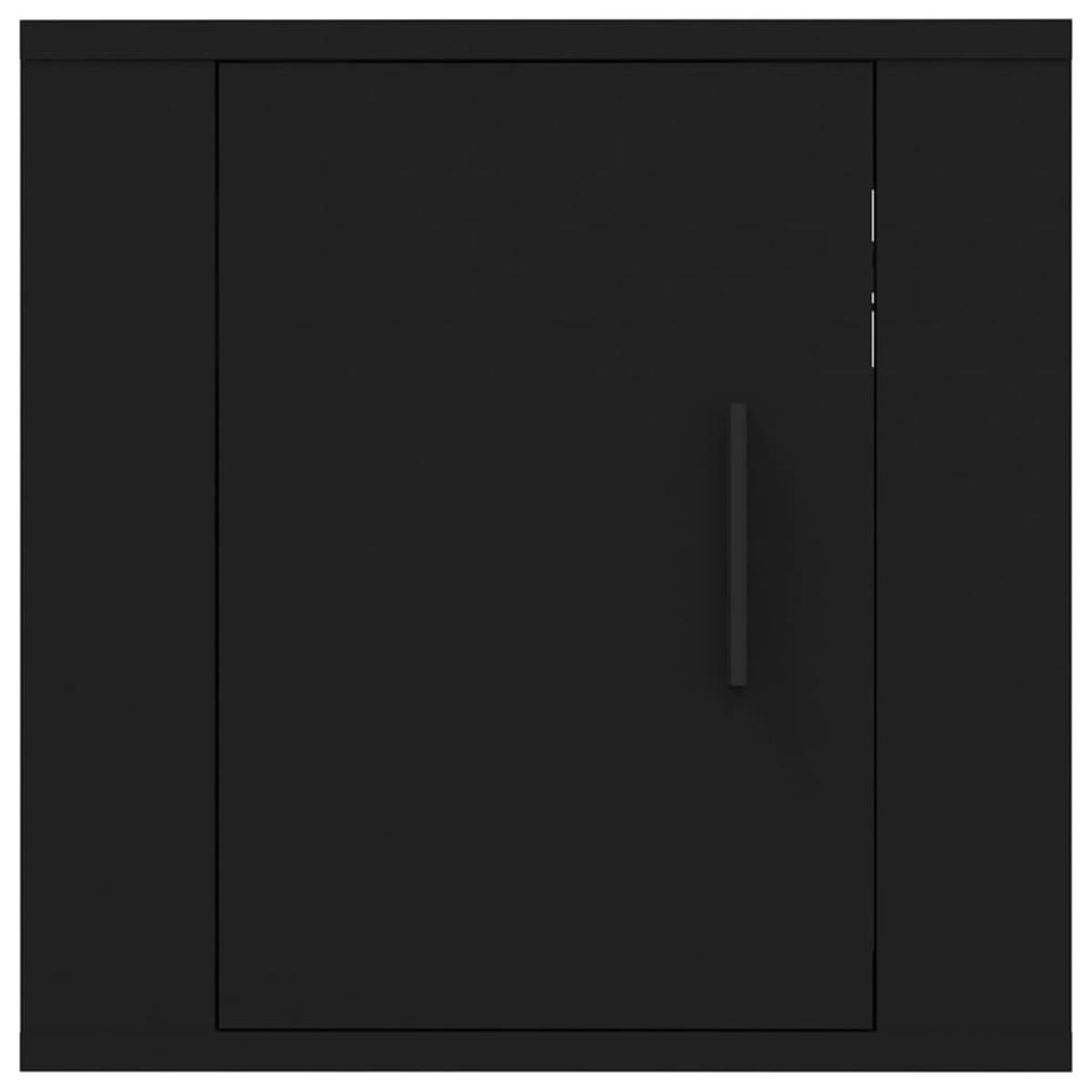 Mueble para TV de pared negro 40x34,5x40 cm
