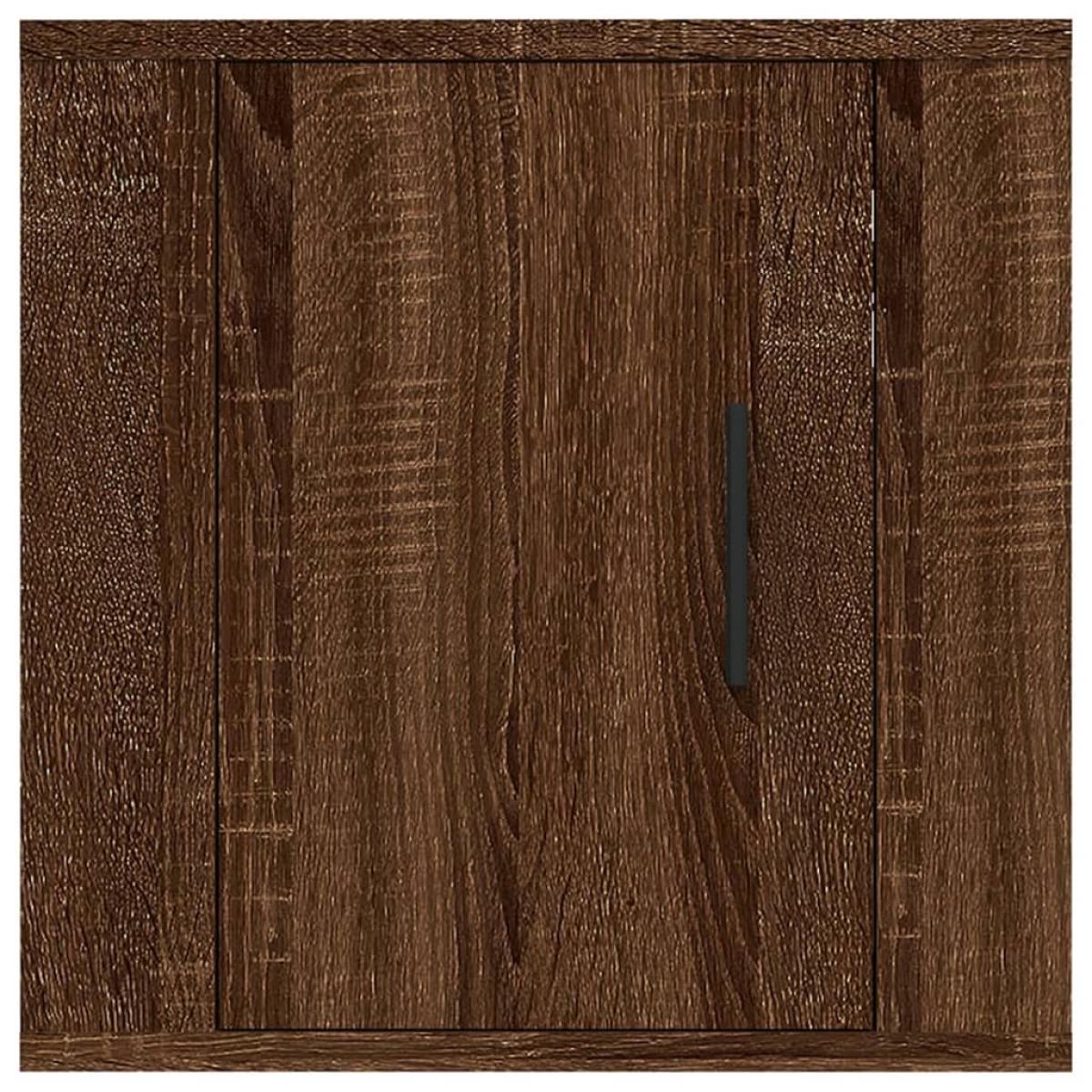 Mueble para TV de pared roble marrón 40x34,5x40 cm
