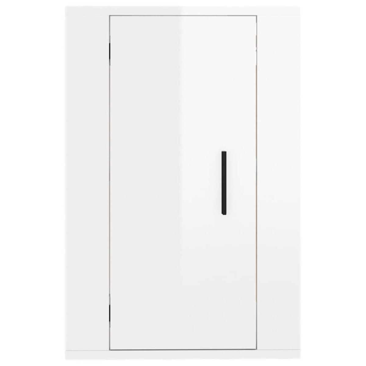 Mueble para TV de pared blanco brillante 40x34,5x60 cm