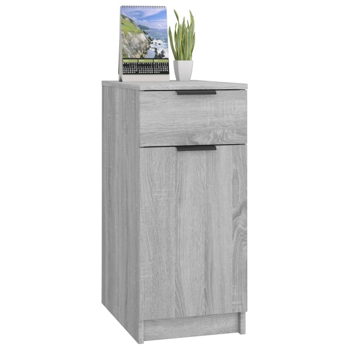 Armario de escritorio contrachapada gris Sonoma 33,5x50x75 cm