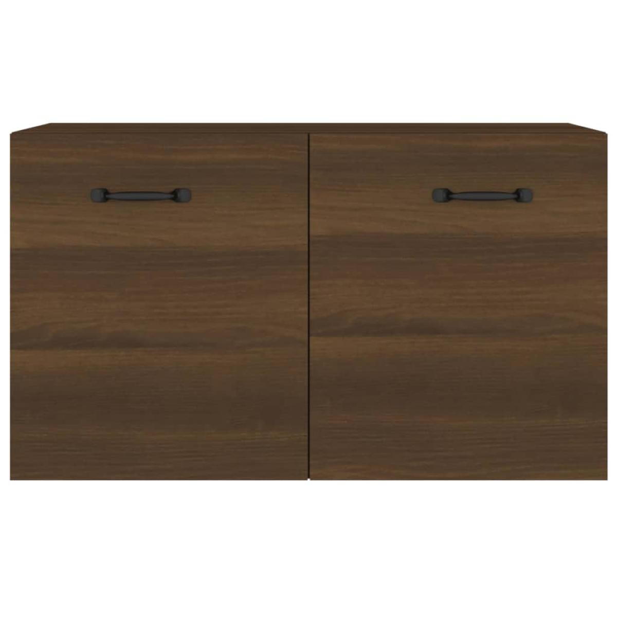 Armario pared madera contrachapada marrón roble 60x36,5x35 cm