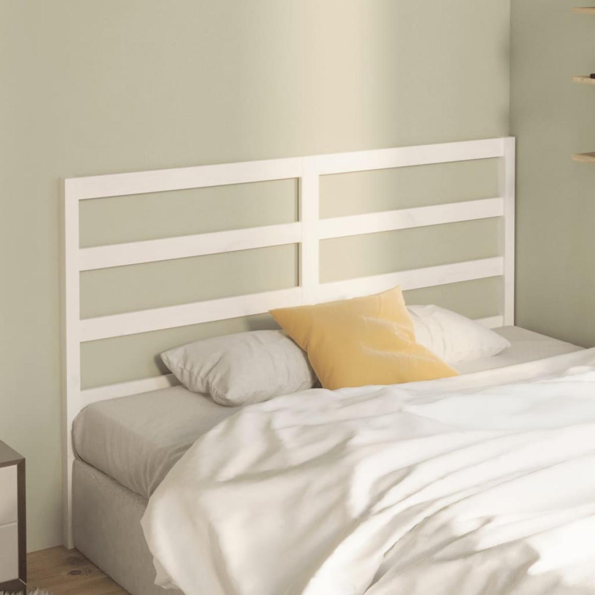 Cabecero de cama madera maciza de pino blanco 156x4x100 cm