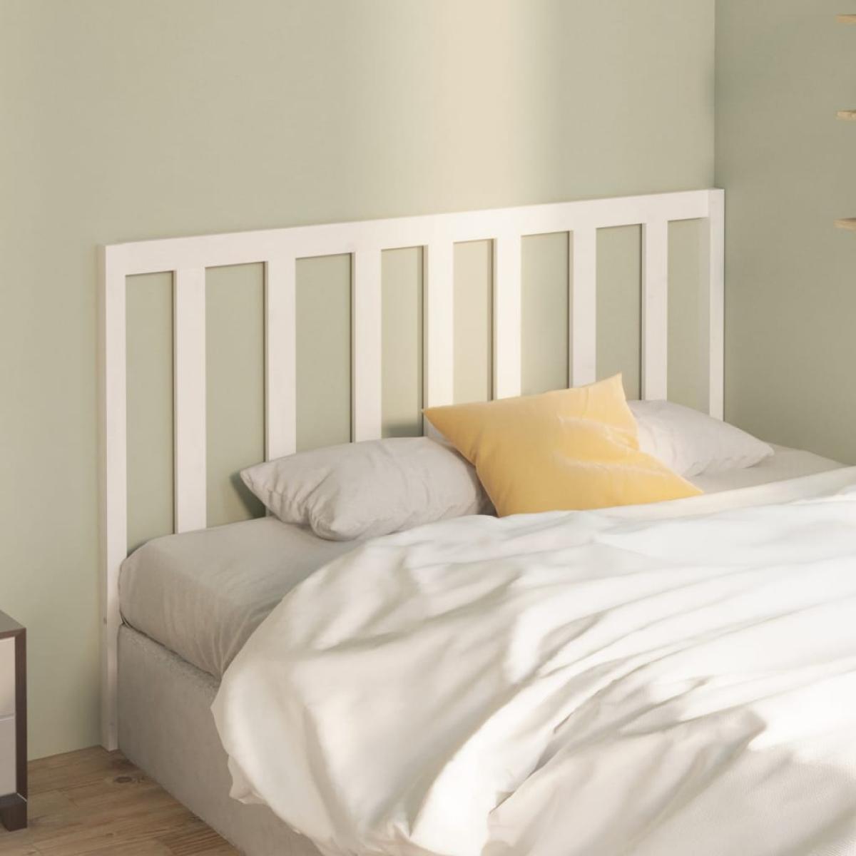 Cabecero de cama madera maciza de pino blanco 141x4x100 cm