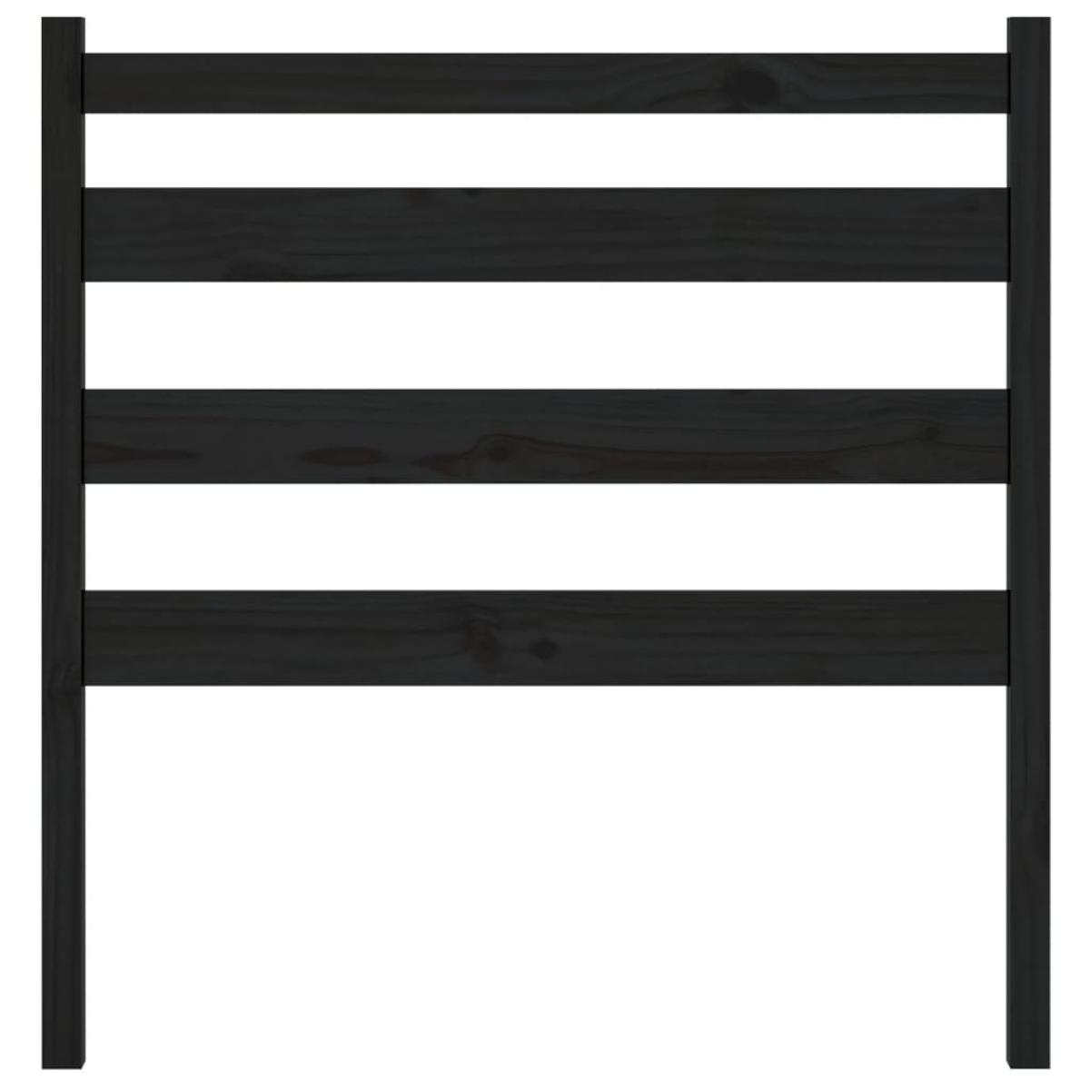 Cabecero de cama madera maciza de pino negro 96x4x100 cm