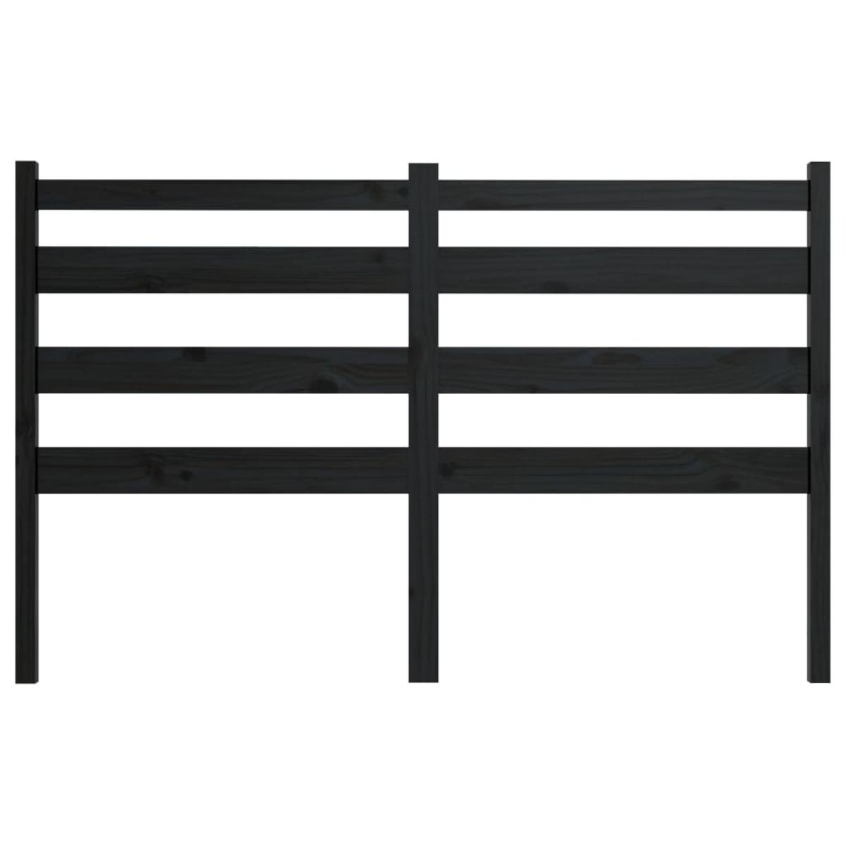 Cabecero de cama madera maciza de pino negro 141x4x100 cm