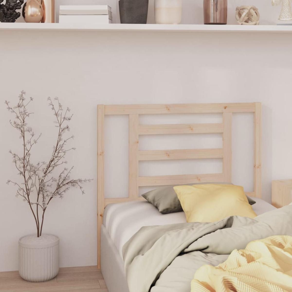Cabecero de cama madera maciza de pino 96x4x100 cm