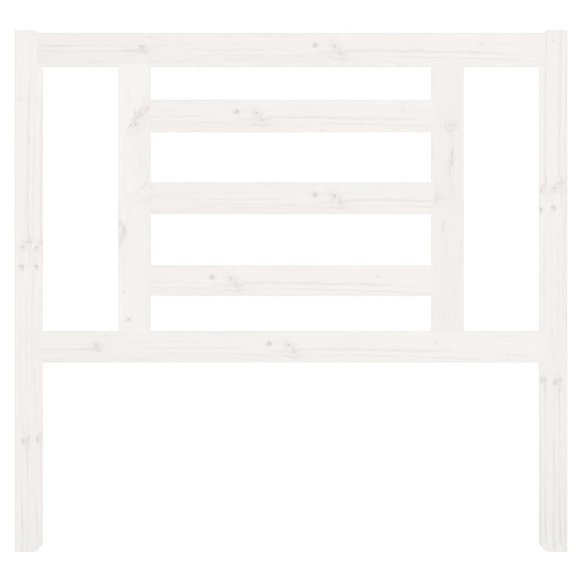 Cabecero de cama madera maciza de pino blanco 106x4x100 cm