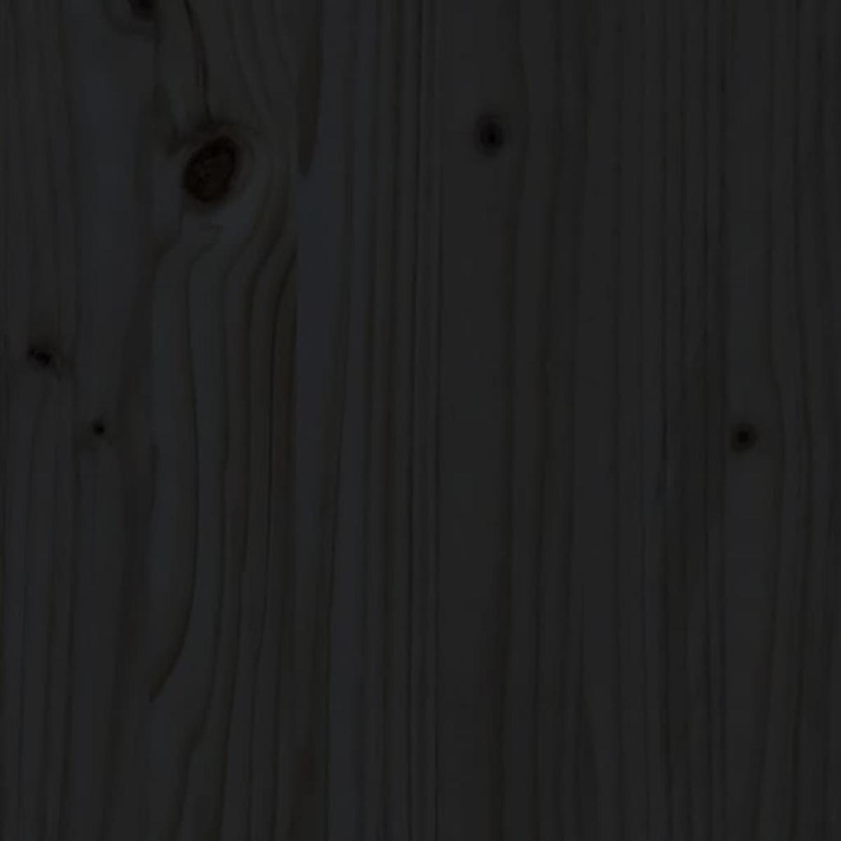 Cabecero de cama madera maciza de pino negro 153,5x3x81 cm