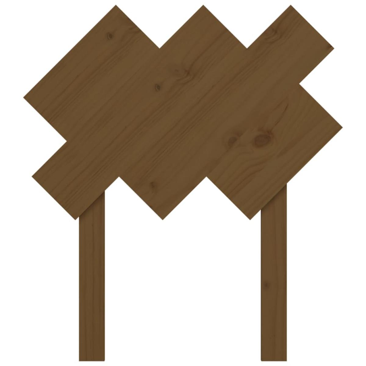 Cabecero de cama madera maciza pino marrón miel 72,5x3x81 cm