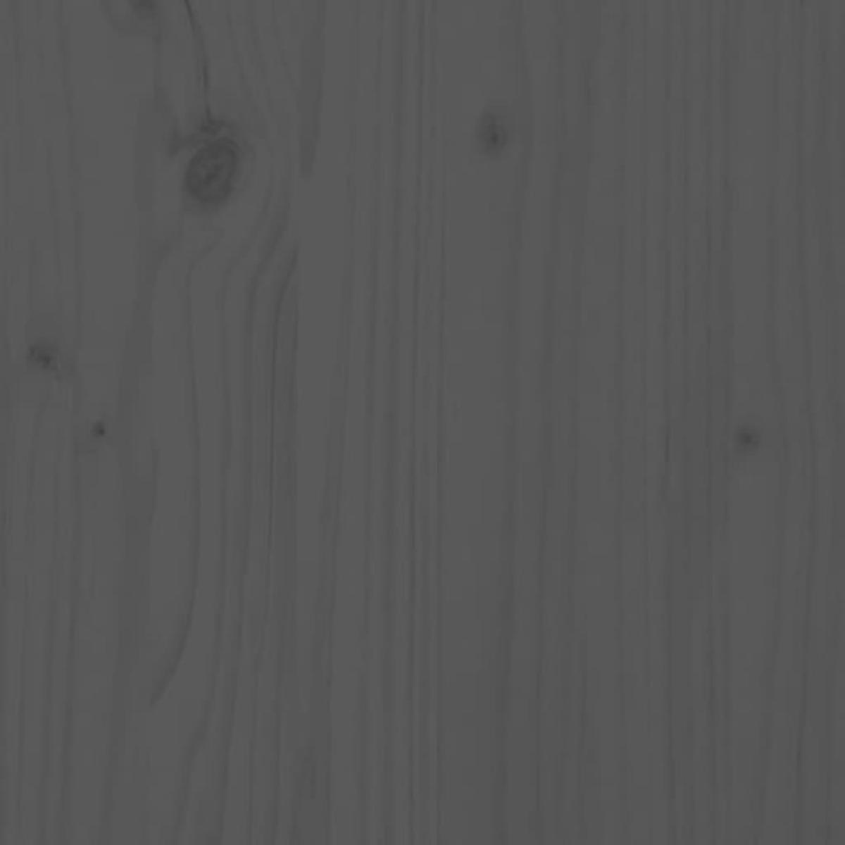 Cabecero de cama madera maciza de pino gris 132x3x81 cm