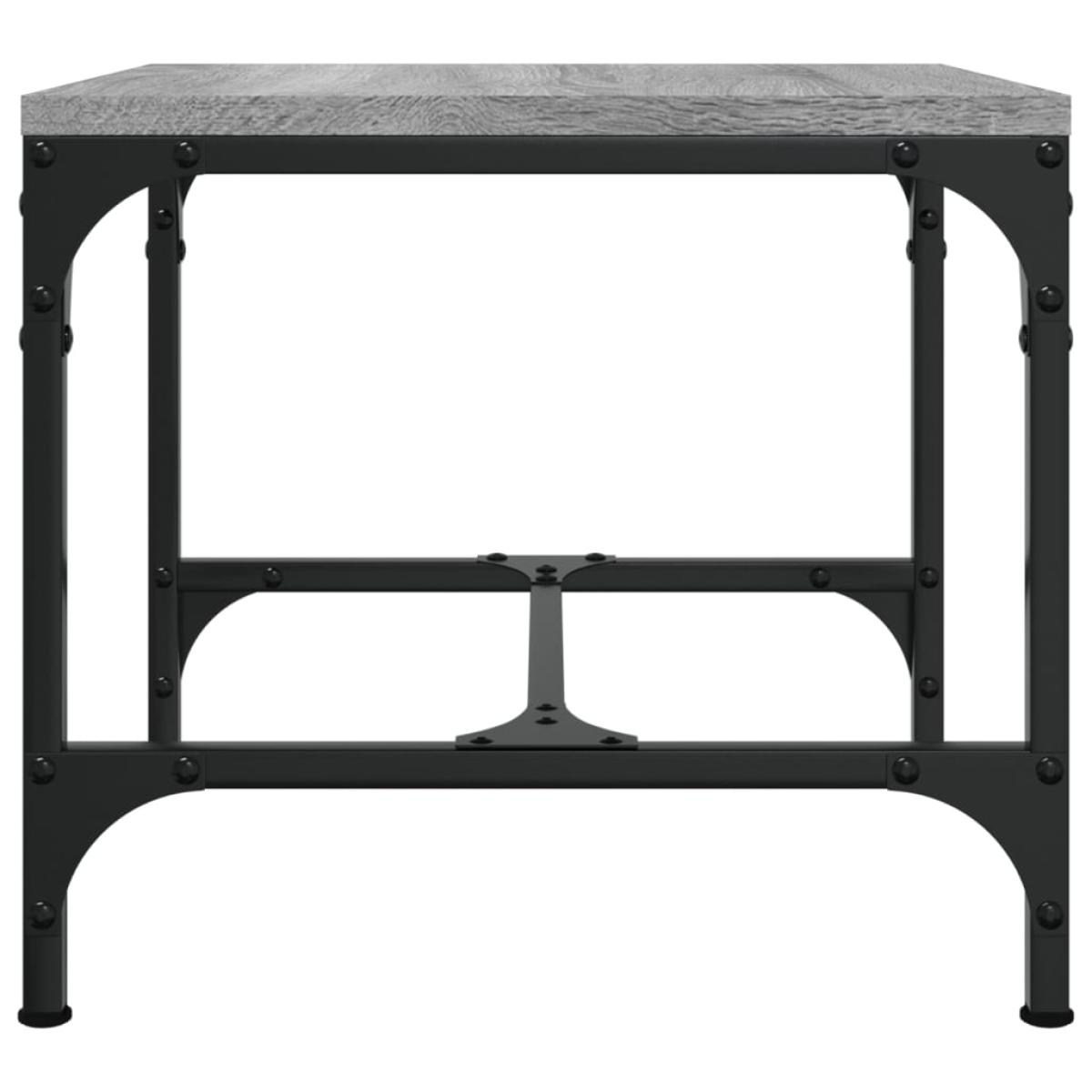 Mesa auxiliar de madera contrachapada gris Sonoma 40x40x35 cm