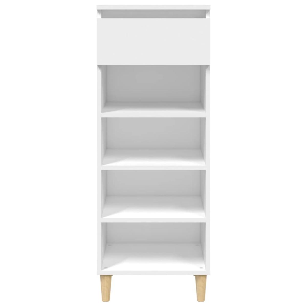 Mueble zapatero madera contrachapada blanco 40x36x105 cm