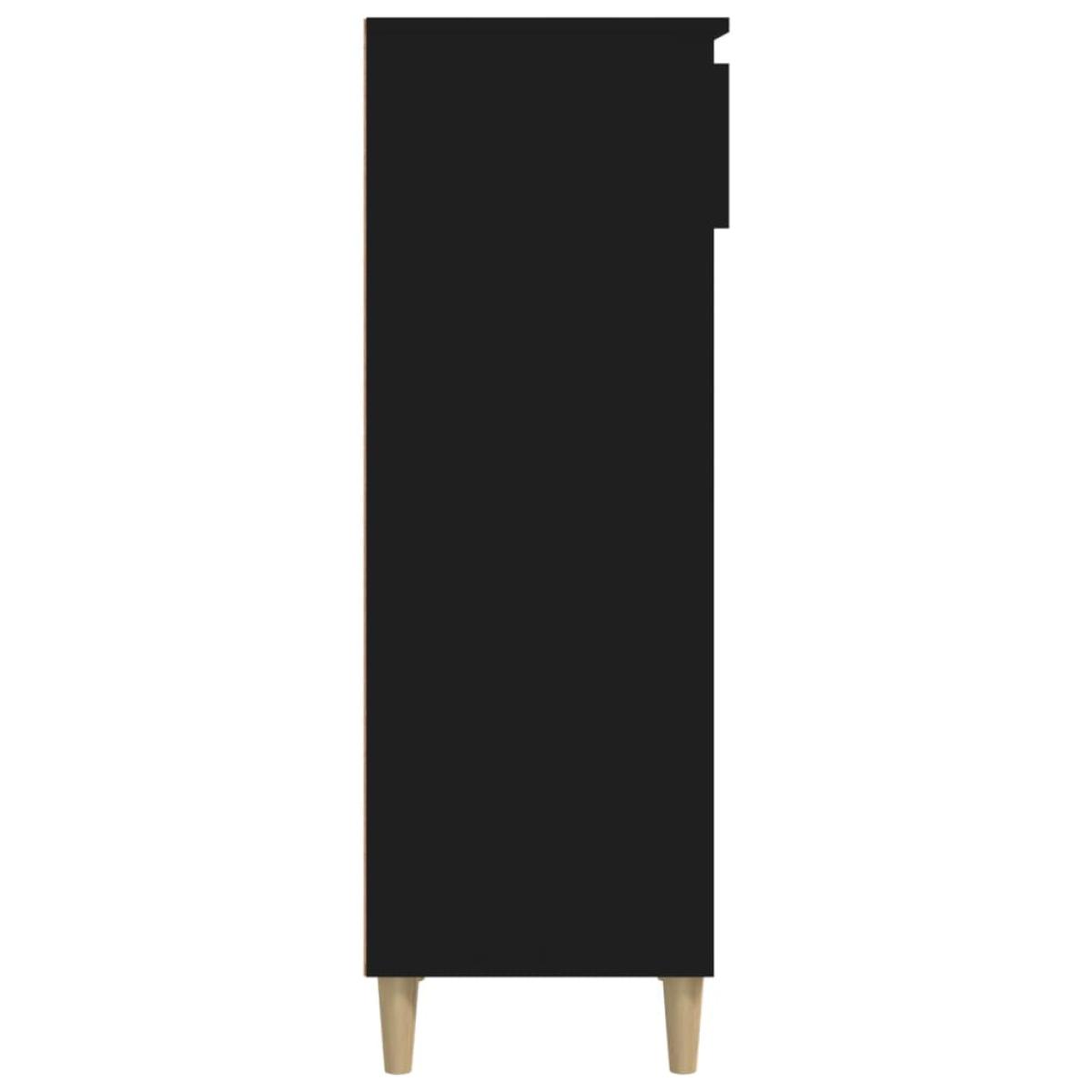 Mueble zapatero madera contrachapada negro 40x36x105 cm
