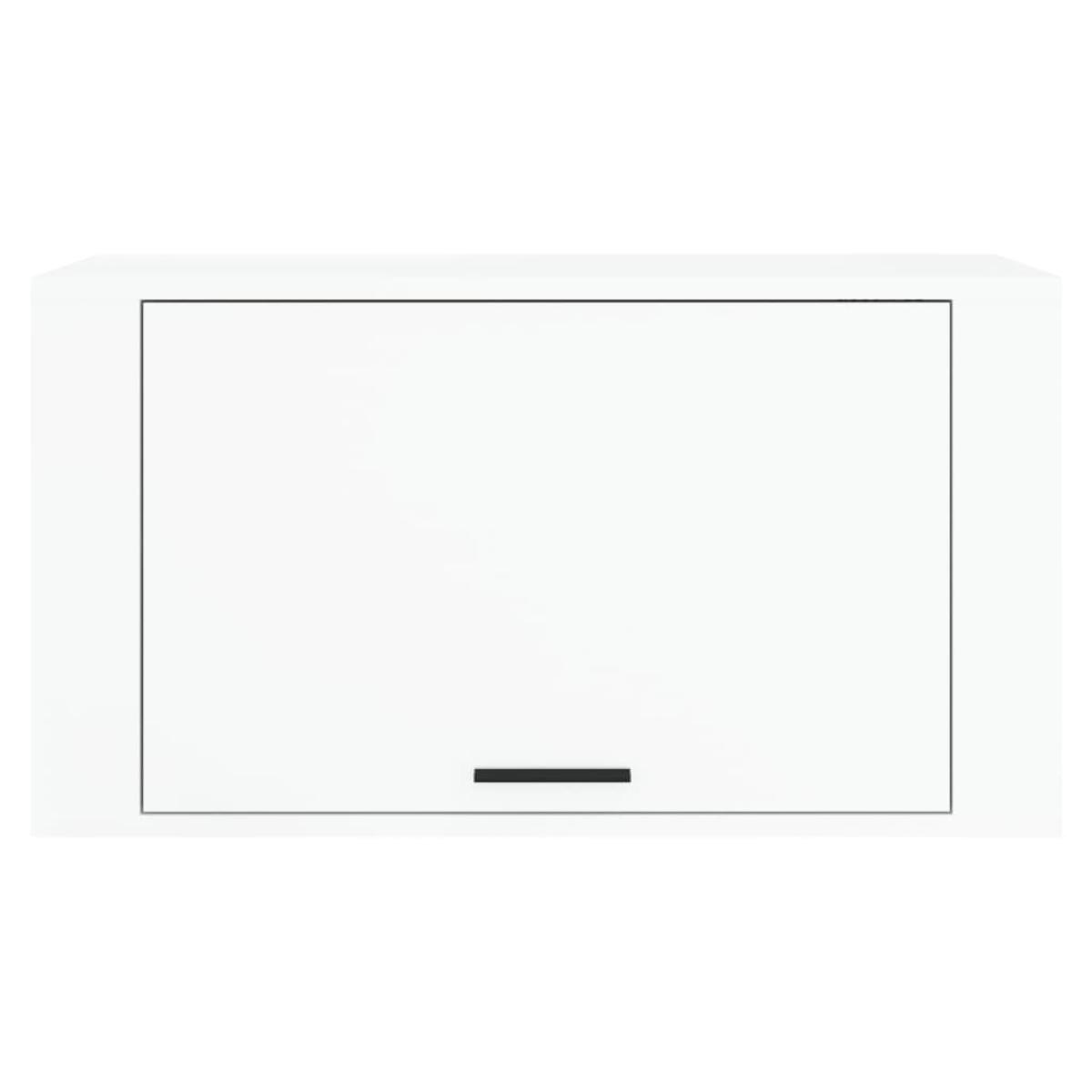 Mueble zapatero pared contrachapada blanco brillo 70x35x38 cm