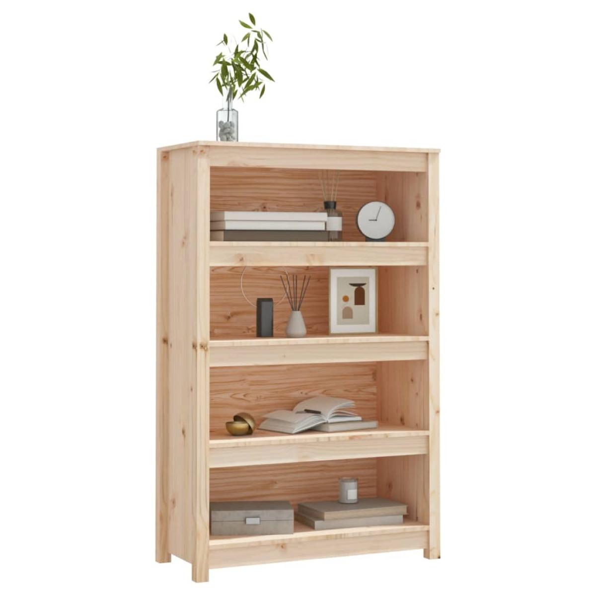Estantería madera maciza de pino 80x35x126 cm