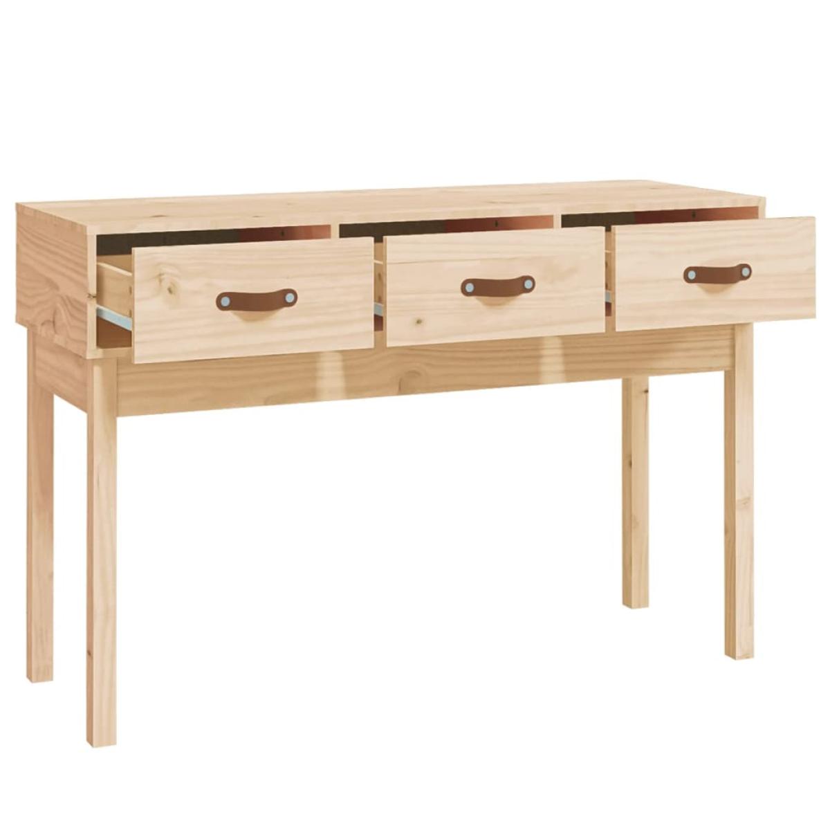 Mesa consola madera maciza de pino 114x40x75 cm