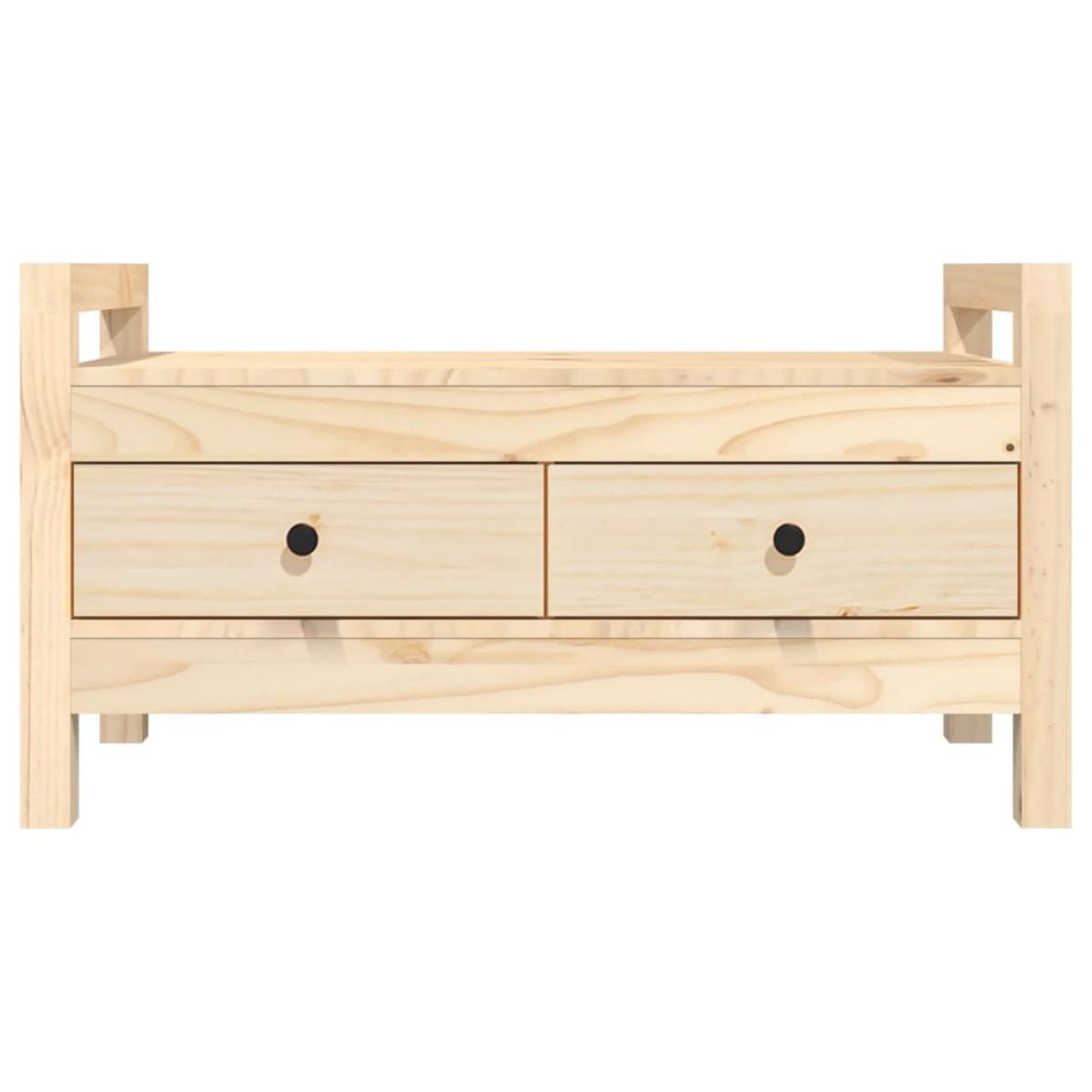 Banco de recibidor madera maciza de pino 80x40x43 cm