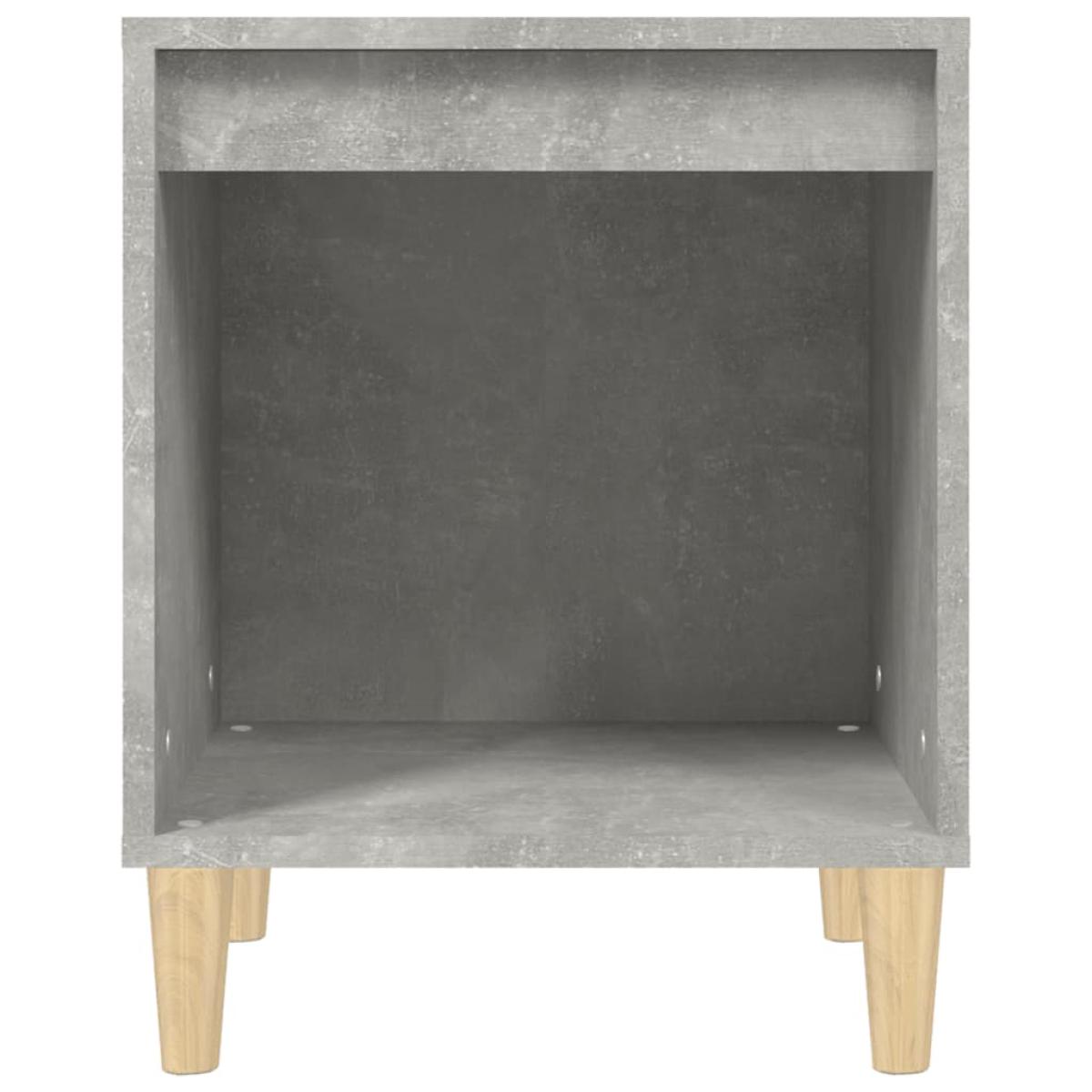 Mesita de noche gris hormigón 40x35x50 cm