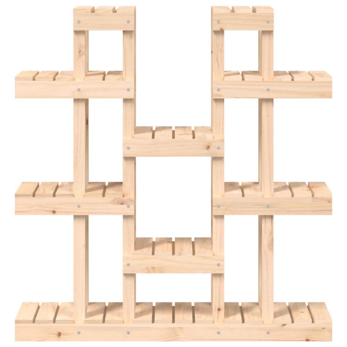 Soporte para plantas madera maciza de pino 104,5x25x109,5 cm