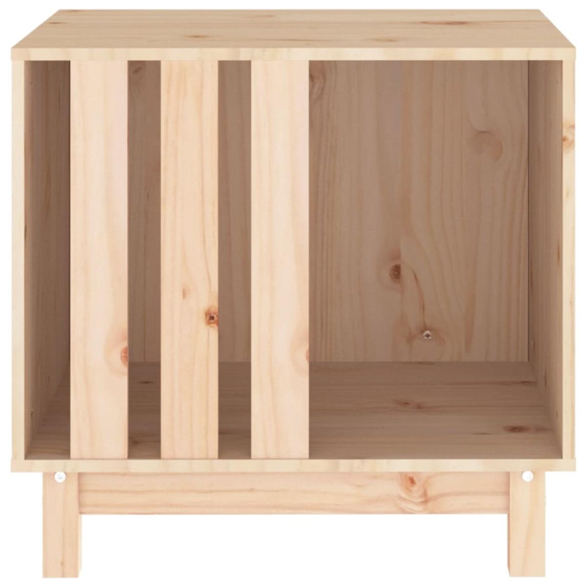 Caseta para perros madera maciza de pino 60x45x57 cm