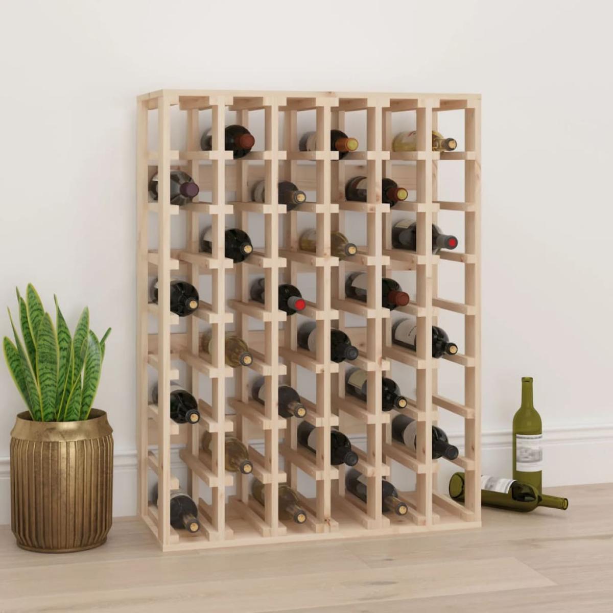Botellero madera maciza de pino 70x33x94 cm