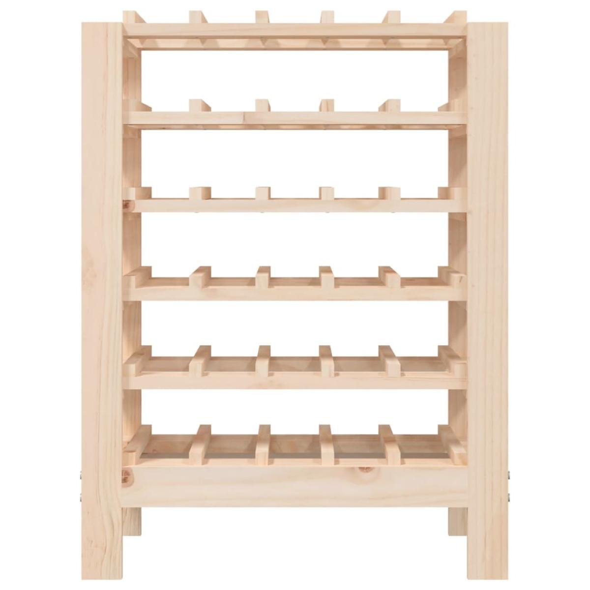 Botellero madera maciza de pino 65x29x112 cm