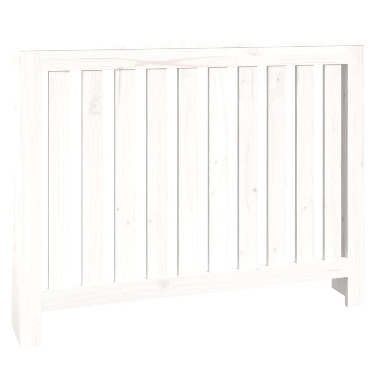 Cubierta de radiador madera maciza de pino blanco 108,5x19x84cm