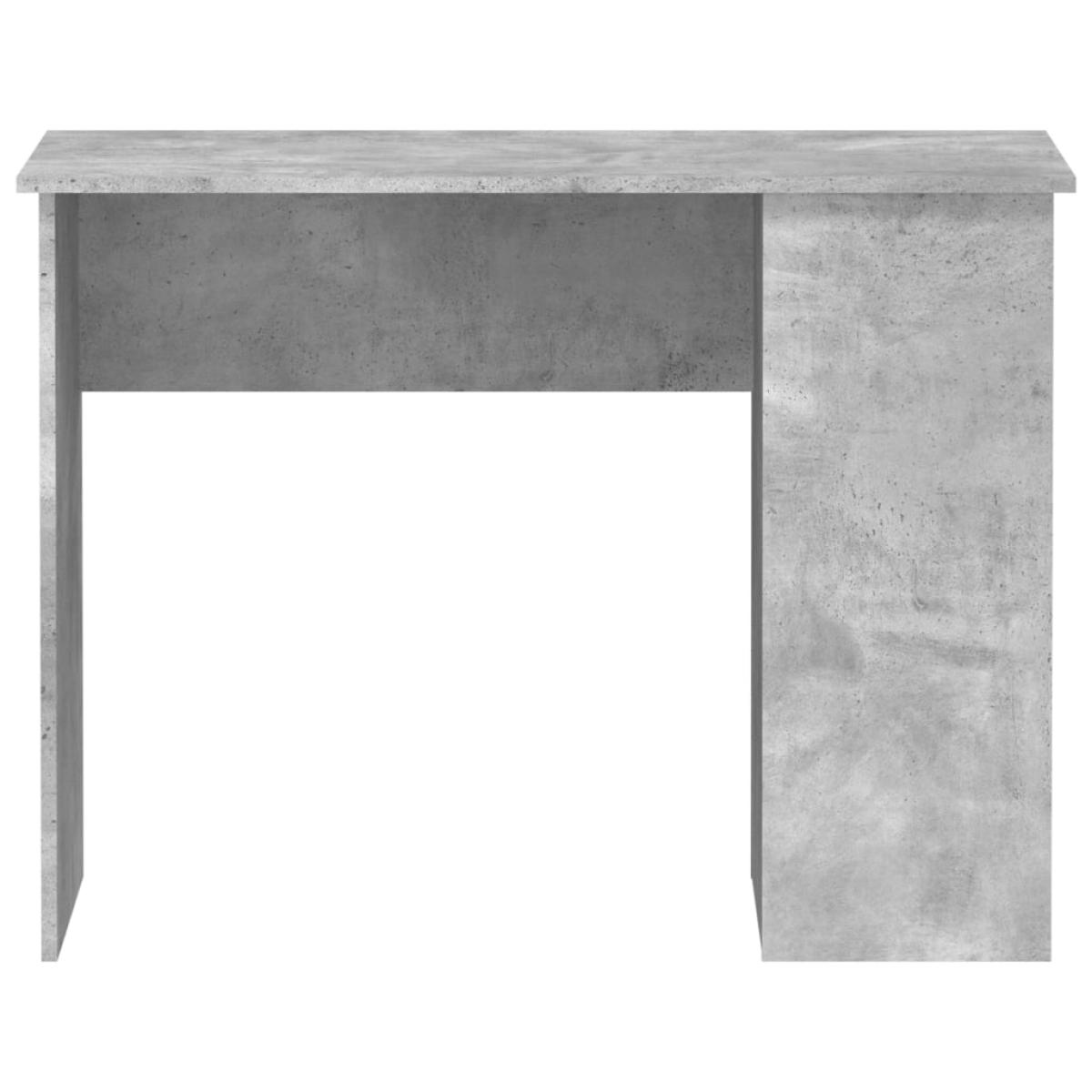Escritorio de madera contrachapada gris hormigón 100x55x75 cm