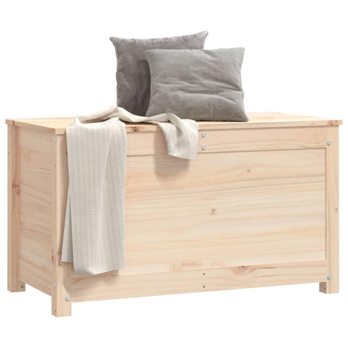 Caja de almacenamiento madera maciza de pino 80x40x45,5 cm