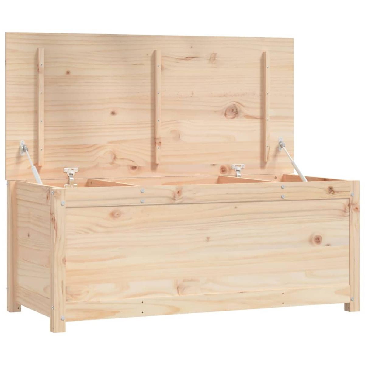 Caja de almacenamiento madera maciza de pino 110x50x45,5 cm