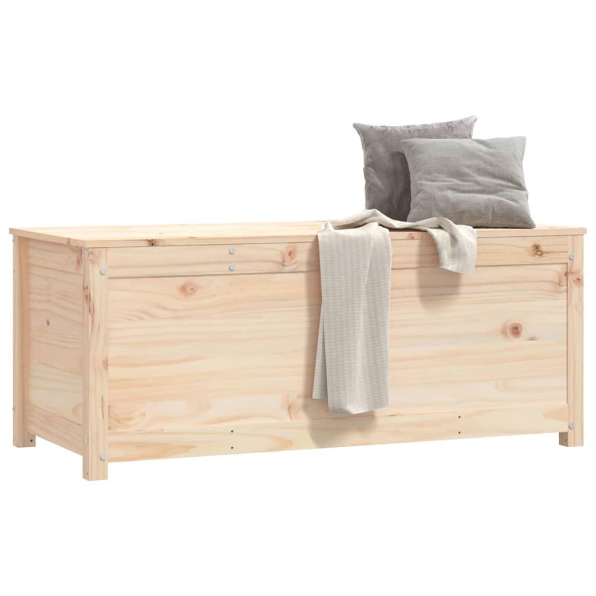 Caja de almacenamiento madera maciza de pino 110x50x45,5 cm