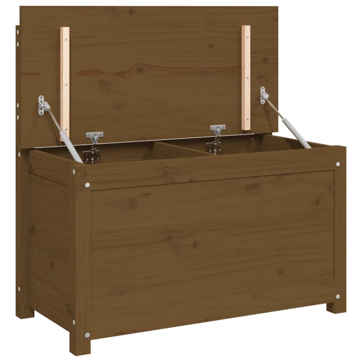 Banco de madera maciza pino marrón miel 80x41x77 cm