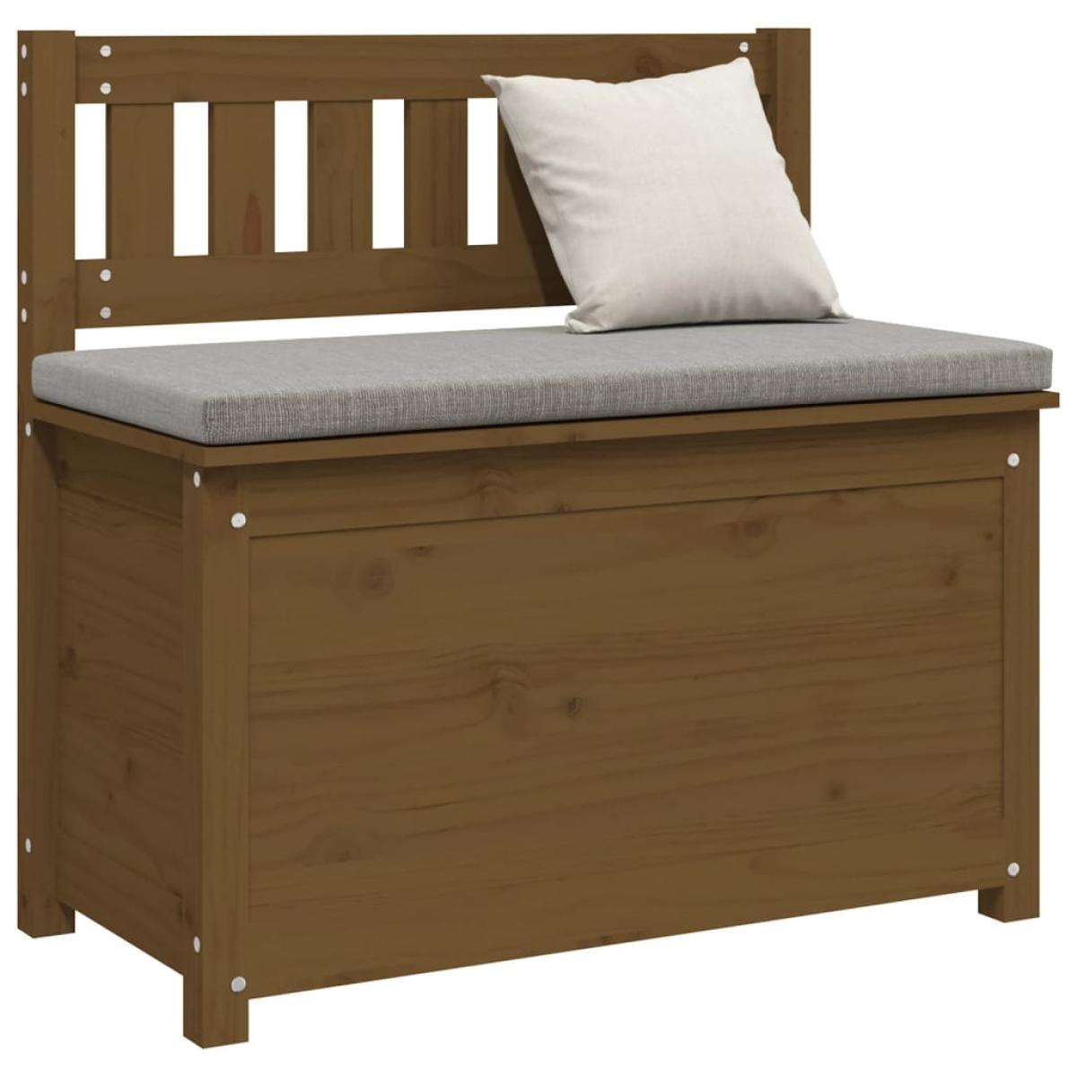 Banco de madera maciza pino marrón miel 80x41x77 cm