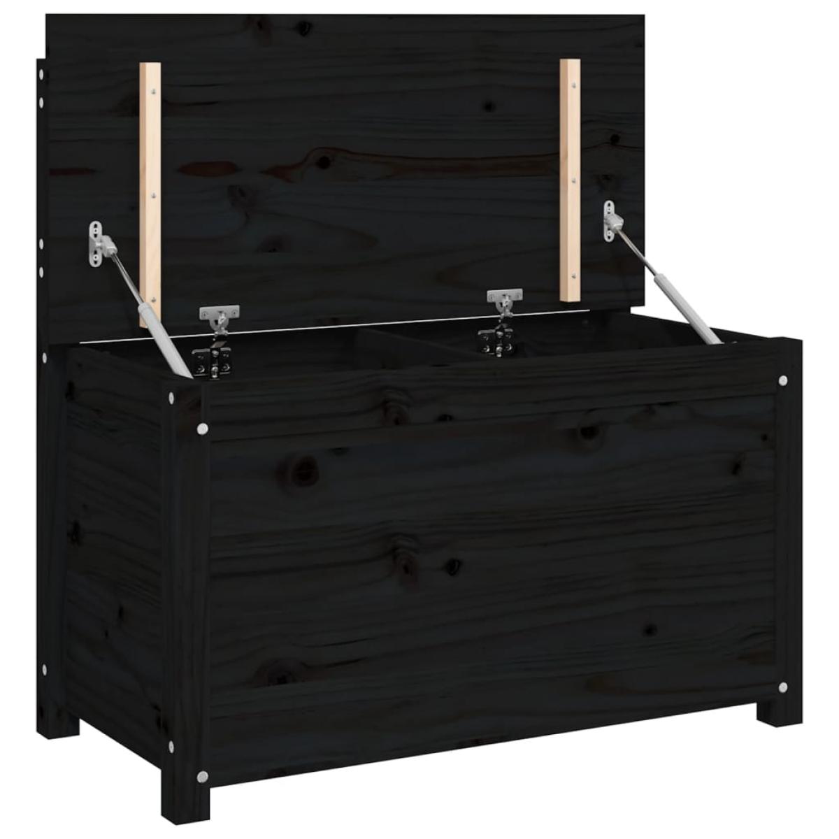Banco de madera maciza de pino negro 80x41x77 cm